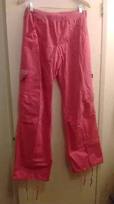 UFO Girl's Circle Side Pocket 90s Y2K Rave Pants #88820 Small Hot Pink (RARE) • $57.94