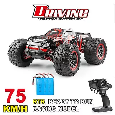 1:14 2.4G RC RaceCar 75KM/H Brushless High-Speed Off Road Drift Buggy 3xBattery • $232