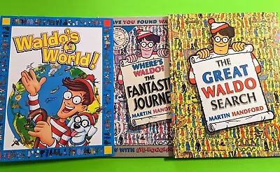 Lot Of Two Where's Waldo Books (See Photos) Plus Vtg Binder 1998 Martin Handford • $38.25