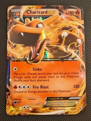 🔥Pokémon TCG Charizard EX FlashFire Pokemon 11/106 LP Ultra Rare Standard 🔥 • $3.99