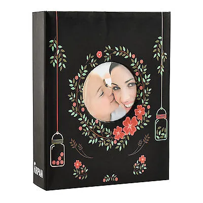 £6.79 • Buy  6x4  200 Photos Large Slip In Photo Album With Front Window - Floral Black 