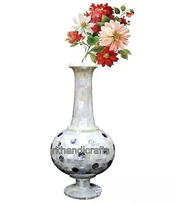 10 Inches Mosaic Art Flower Pot For Reception Decor Marble Table Decor Planter • $334.50