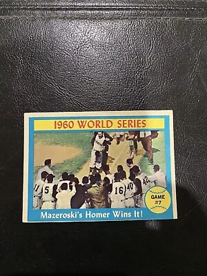 1961 Topps Baseball World Series Game 7 Mazeroski's Homer Wins It #312 EX-MT+ • $6.99