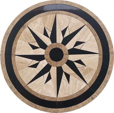 Floor Medallion Marble Mosaic 36”x36” • $739.99