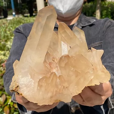 2.13LB Clear White Quartz Crystal Cluster Mineral Specimen From Madagat Healin • $0.99