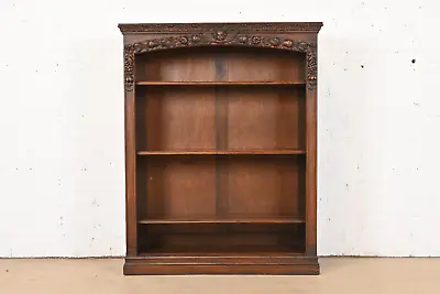 R. J. Horner Style Antique Victorian Renaissance Revival Walnut Bookcase • $2995