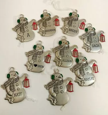 Hallmark Metal Snowman Ornament Personalized Name Special People You Pick! • $9.95