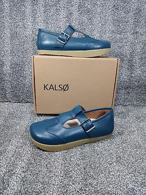 Kalso Earth Faroe Lotus Blue Glove Leather Sz 7.5 Womens 38 VTG Lokah Grounding  • $169.99
