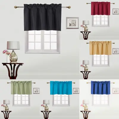 $8 • Buy 1pc Straight Valance Swag Lined Window Curtain Drape Solid Colors 38  W X 18  L