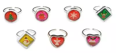 Zest 5 Packs Of 7 Kids Christmas Rings • £3.99