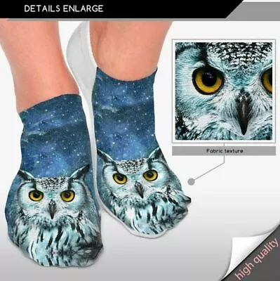 3D Sock Lovely Owl Time-limited Ruched Polyester Contrast Color Meias Women Sock • $7.99