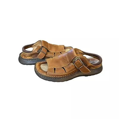 Born Classic Fisherman Sandals Tan Leather Adjustable Strap M5174 Men’s Size 10 • $23