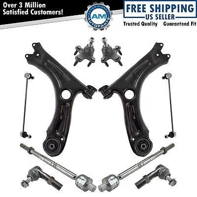 Steering & Suspension Kit Control Arms Ball Joints Sway Links Tie Rods For Jetta • $159.85