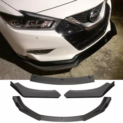 For Nissan Maxima 2000-2020 CT Car Front Bumper Lip Splitter Spoiler Carbon Look • $89.07