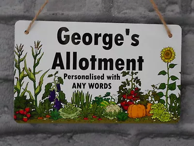 Personalised Garden Allotment Sign Plaque Vegetable METAL  Any Words Name PLOT  • £7.95