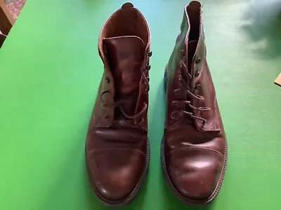 Alfani Mens Brown Italian Leather Lace Up Ankle  Boots Size 8… Vintage • $30