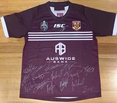 $590 • Buy Queensland State Of Origin 2020 Rugby League Team Signed Jersey – *100% Authenti