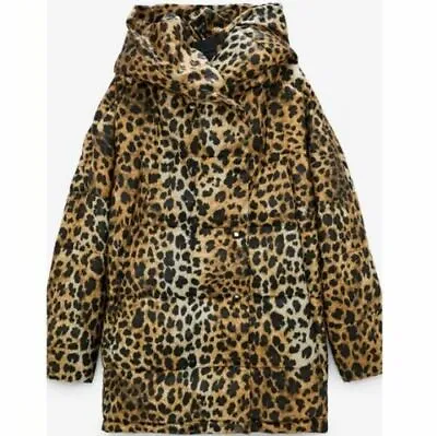 $107.99 • Buy Zara Water Repellent Oversized Printed Leopard Coat Size Xxl Nwt