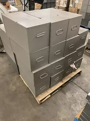 $20 • Buy SAFE DEPOSIT BOX METAL DRAWER! SAFETY BANK TRAY CASE VINTAGE 10x10x21.5 Grey