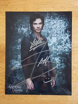 Ian Somerhalder Vampire Diaries Damon Salvatore Signed 8 X 10 With COA • $74.99