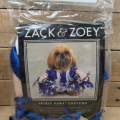 Zack & Zoey Spirit Paws Dog Blue Cheerleader Halloween Costume W/ Arms Large • $19.95