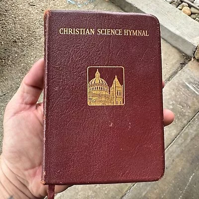 CHRISTIAN SCIENCE HYMNAL Mary Baker Eddy Christian Scientist Burgandy Leather • $12.95