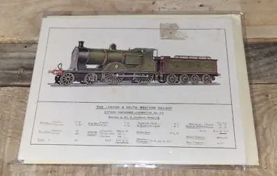 The London & South Western Antique Train Map Collectible Drawing Diagram Great • £4.97