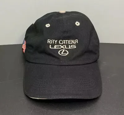 Ray Catena Lexus Black Tan Baseball Hat Adjustable Cap Strapback Flag Logo OSFA • $12