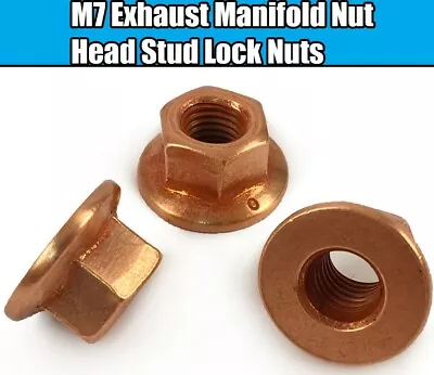 6x Exhaust Manifold Nuts For BMW E60 E61 E34 E39 5 6 7 SERIES M7 Copper Hex Head • $7.50