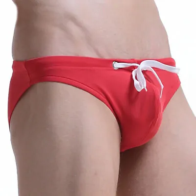 Mens Classic Lifeguard Low Rise Life Bikini Swimming Trunks Briefs UK POST • £10.95