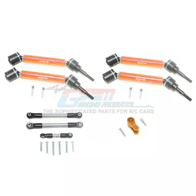 GPM Stainless Steel Tie Rod+25T Servo Horn F/R Adj CVD Drive Shaft Orange : Maxx • $73.95