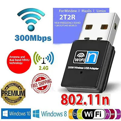 $17.99 • Buy Mini Dual Band 600Mbps USB WiFi Wireless Adapter Network Card 2.4/5GHz 802.11 AC