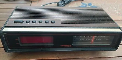 Retro Vintage 1970's Hanimex HDR1431 AM FM Alarm Clock Radio - Red LCD Display  • $65