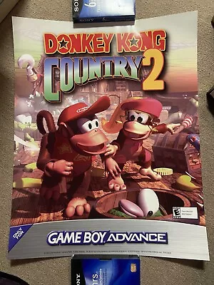 Donkey Kong Country 2 Nintendo GBA Promo Poster Store Display Mario • $129