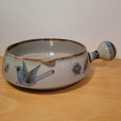 Palomar Mexico Mexican Pottery Soup Bowl Tureen Handle Bird Butterfly Stoneware • $36