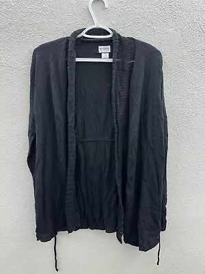 Womens Motherhood Maternity  Cardigan Size Medium Black Long Sleeve Open Front • $12.97