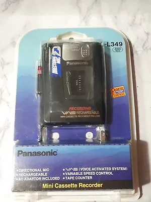 Panasonic RQ-L349 Portable Mini Cassette Recorder - Black NOS SEALED • $89