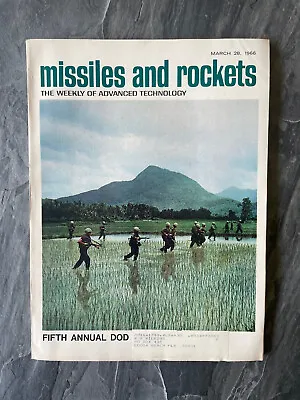 $29.99 • Buy 1966 MISSILES AND ROCKETS Magazine US Army 1st Infantry Div. Vietnam War Cover