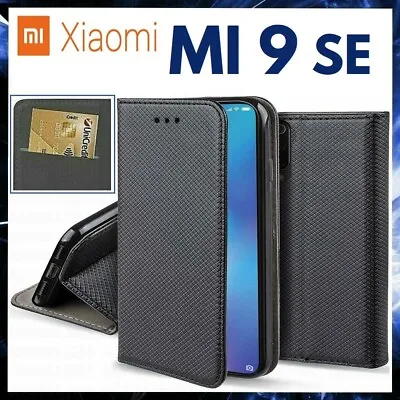 For XIAOMI MI 9 SE FLIP CASE BOOK LUXURY BLACK COVER PU LEATHER WALLET STAND 9SE • $12.39