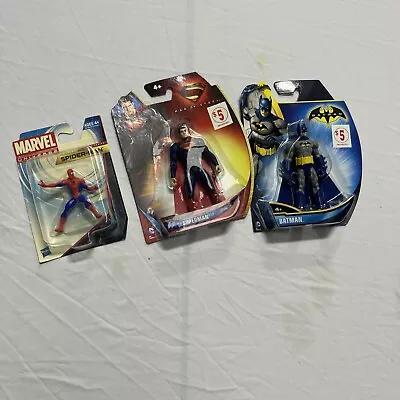 Vintage Marvel Spider Man Superman Batman Figures  • $25