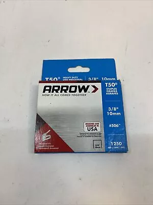 Arrow 506 Heavy Duty T50 3/8-Inch Staples For Upholstery Construction Furnitur • $8.99