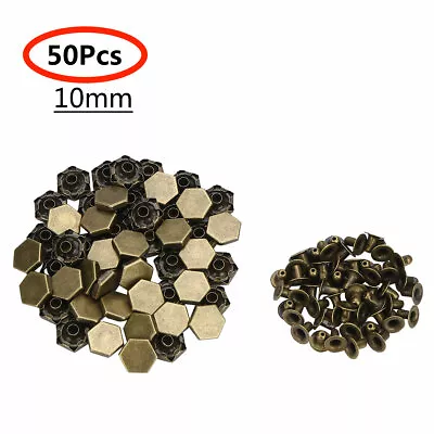 100 Cone Spikes Punk Rivet Screw Back Studs Leather Shoes Craft Clothing Bag DIY • $7.99