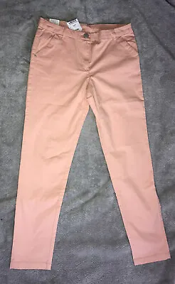 £12 • Buy Next Girls Peach Chinos Trousers Size 14 Years