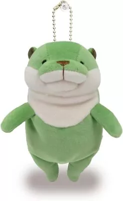 Shinada Global Mochi-KawaUso Otter Matcha Green Mini Plush Doll 7×5×14cm NEW • $26.42