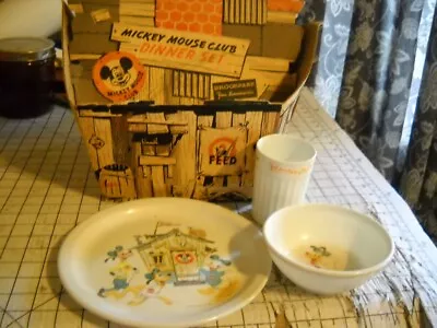 Mickey Mouse Club Dinner Set Box ONLY. ROUGH. Brookpark Fine Dinnerware • $4.99