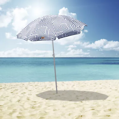 $67.45 • Buy 1.8m Folded Beach Umbrella Tropical With Carry Bag Adjustable LazyDazy AU Stock