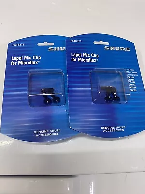 2-Shure RK183T1 Lapel Mic Clip Microflex Microphone Holder New Unused. 2 Each • $9