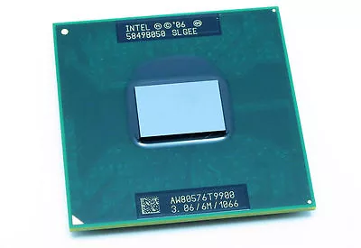 Intel Core 2 Duo T9900 SLGEE 3.06GHz 6M 1066MHz Dual-Core Processor Sockel-P CPU • $28.57