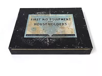 £16 • Buy Vintage Large First Aid Equipment For Householders Tin Box 
