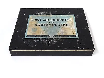 Vintage Large First Aid Equipment For Householders Tin Box  • £12